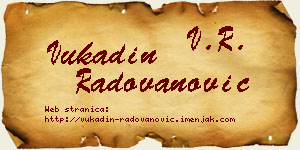 Vukadin Radovanović vizit kartica
